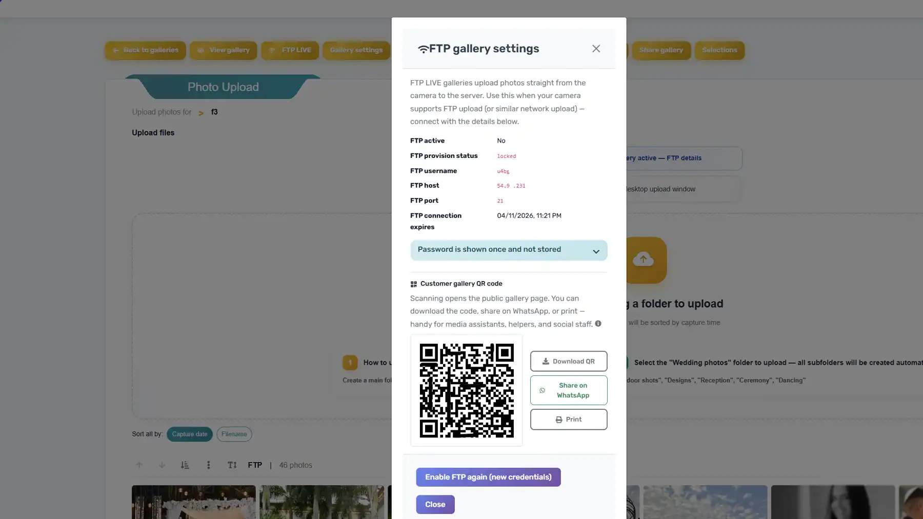 צילום ב-Wi‑Fi או בכבל רשת